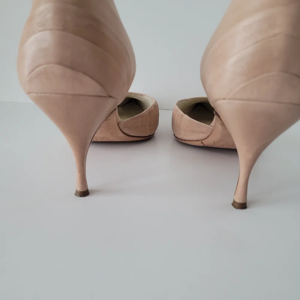 Prada Nude Heel Shoe Neiman Marcus - Picture 16 of 17